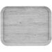 A rectangular stonewash gray fiberglass tray with a white background.