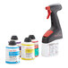 A white SC Johnson Professional TruShot 2.0 sprayer starter pack with a black and red device and a white bottle.