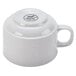 CAC RSV-1-S Roosevelt 8 oz. Super White Stackable Porcelain Mug - 36/Case Main Thumbnail 4