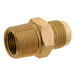 A gold zinc-plated steel gas valve with a brass male NPT connector.