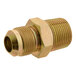 A zinc-plated steel Easyflex gas valve with a brass male NPT connector.