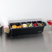 San Jamar BD4005S The Dome 5-Compartment Condiment Bar with Snap-On Caddies Main Thumbnail 1