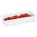 A white Bugambilia Fit Perfect food pan with cherry tomatoes inside.