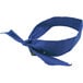 A blue Cordova Cooling Bandana tied around a neck.