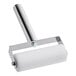 A Choice dough roller with stainless steel handles.