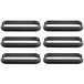 A black and white rectangular Silikomart silicone baking mold with six oval compartments.