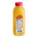 A close up of a Natalie's Orange Juice bottle.