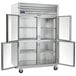 Traulsen G21000 2 Section Glass Half Door Reach In Refrigerator - Left / Right Hinged Doors Main Thumbnail 2