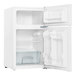 A white Danby reach-in refrigerator with two shelves.