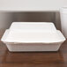 Bare by Solo HC9SC Eco-Forward 9" x 9" x 3" Sugarcane / Bagasse Take-Out Container - 200/Case Main Thumbnail 4