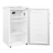 A white Danby medical refrigerator with its door open.