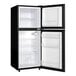 A black and white Danby reach-in refrigerator with two doors.