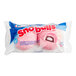 A white and pink package of Hostess Snoball cakes.