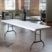 Lifetime Folding Table, 30" x 96" Plastic, White Granite - 4/Pack Main Thumbnail 1