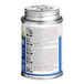 A silver can of E-Z Weld Clear PVC Cement with a blue and white label.