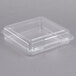Dart C50UT1 StayLock 9 1/8" x 9 1/2" x 2 1/2" Clear Hinged Plastic 9" Square Container - 250/Case Main Thumbnail 2