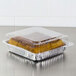 Dart C50UT1 StayLock 9 1/8" x 9 1/2" x 2 1/2" Clear Hinged Plastic 9" Square Container - 250/Case Main Thumbnail 1
