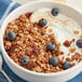 A bowl of Bear Naked Original Cinnamon Granola with yogurt and blueberries.