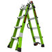 A green Little Giant Conquest 2.0 articulated ladder with black accents.