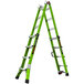 A green Little Giant Conquest 2.0 extendable ladder with black accents.