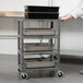 Luxor BC45-G Gray 4 Shelf Serving Cart - 18" x 24" x 39" Main Thumbnail 1
