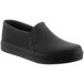 A pair of black Klogs slip on shoes with a rubber sole.