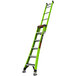 A green Little Giant King Kombo ladder with black handles and black text.