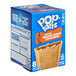 A blue box of Pop-Tarts Frosted Brown Sugar Cinnamon on a white background.