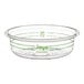 A clear plastic container with green text that says "PLA Deli Container" containing Stalk Market deli containers.