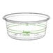 A clear plastic Stalk Market deli container with green text.