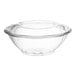 A clear plastic Choice salad bowl with a lid.