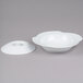 CAC COL-120 Fashion 30 oz. Bright White Porcelain Pasta Serving Bowl with Lid - 8/Case Main Thumbnail 5