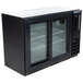 Beverage-Air BB48HC-1-GS-B 48" Black Underbar Height Sliding Glass Door Back Bar Refrigerator Main Thumbnail 1