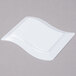 Fineline Wavetrends 1405-WH 5 1/2" x 7 1/2" White Plastic Dessert Plate - 120/Case Main Thumbnail 3
