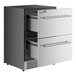 AvaValley Single Temperature Beverage Cooler with two drawers and a silver handle.