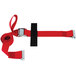 A red Snap-Loc E-Track tie-down strap with a black cam buckle.