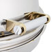 Vollrath 46268 6 Qt. New York, New York Drop-In Round Retractable Dripless Chafer with Brass Trim Main Thumbnail 7