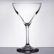 A Libbey Bristol Valley martini glass with a long stem.