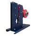 A blue and red Tach-It E-9 tape bag sealer with a red handle.