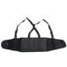 A black Cordova back support belt with straps.