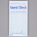 Choice 1 Part Green and White Guest Check with Top Guest Receipt   - 50/Case Main Thumbnail 3