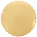 14" Gold Laminated Corrugated Cake Circle - 100/Case Main Thumbnail 3