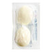 A plastic bag package of two Easy Eggs Organic peeled hard boiled eggs.