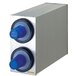San Jamar C2802 EZ-Fit® Stainless Steel 2-Slot Vertical 8 - 44 oz. Countertop Cup Dispenser Cabinet Main Thumbnail 1