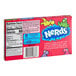 A red Nerds candy box with a rainbow label.