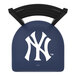 A Holland Bar Stool chair with a New York Yankees logo on the padded seat and chair back.