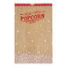 A brown paper Carnival King popcorn bag with red and white text.