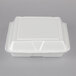 Dart 95HT1R 9 1/2" x 9" x 3" White Foam Square Take Out Container with Hinged Lid - 200/Case Main Thumbnail 3