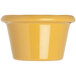 A yellow Carlisle ramekin with a lid.