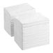 A stack of white Dixie 1-ply full fold paper napkins.